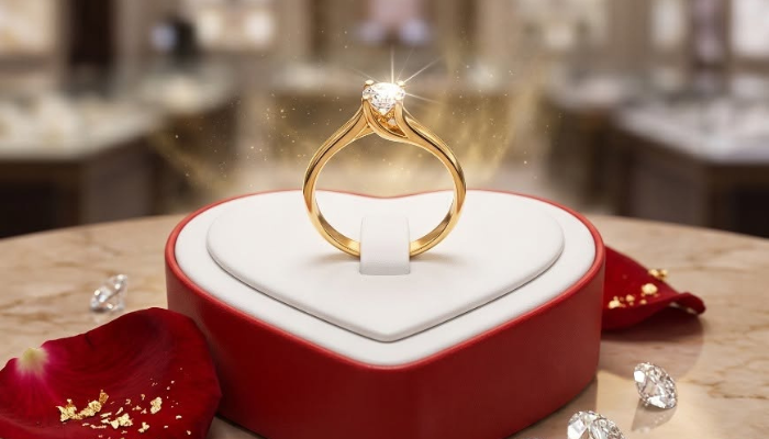 sortija de oro 18k modelo princesa joyeria espinoza